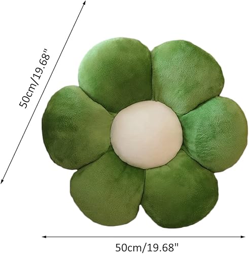 Vista 77 de lannery Almohadas de felpa de flores, cojín de suelo de flores para leer, habitación, ver la televisión (11.8 pulgadas, blanco-2)