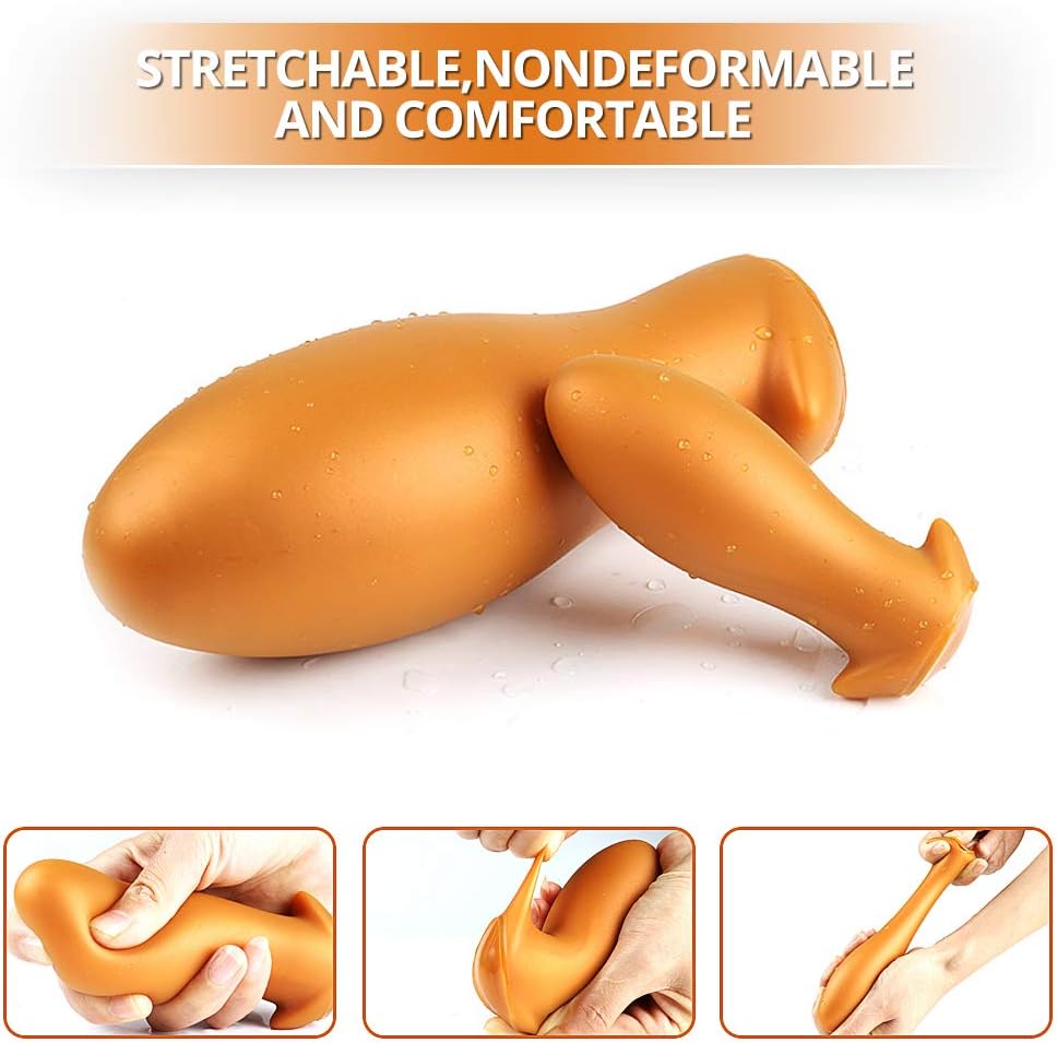 Super Big Butt Plug Trainer, FST Oversize Liquid Silicone Anal Plug Prostate Massage Anus Dilator Anal Ball for Beginner Advanced Men Women