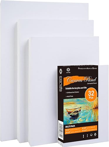 CONDA Paquete de 32, 8 de cada uno de cada uno de varios tamaños, 5 x 7, 8 x 10, 9 x 12, 11 x 14 pulgadas, calidad profesional para artistas,