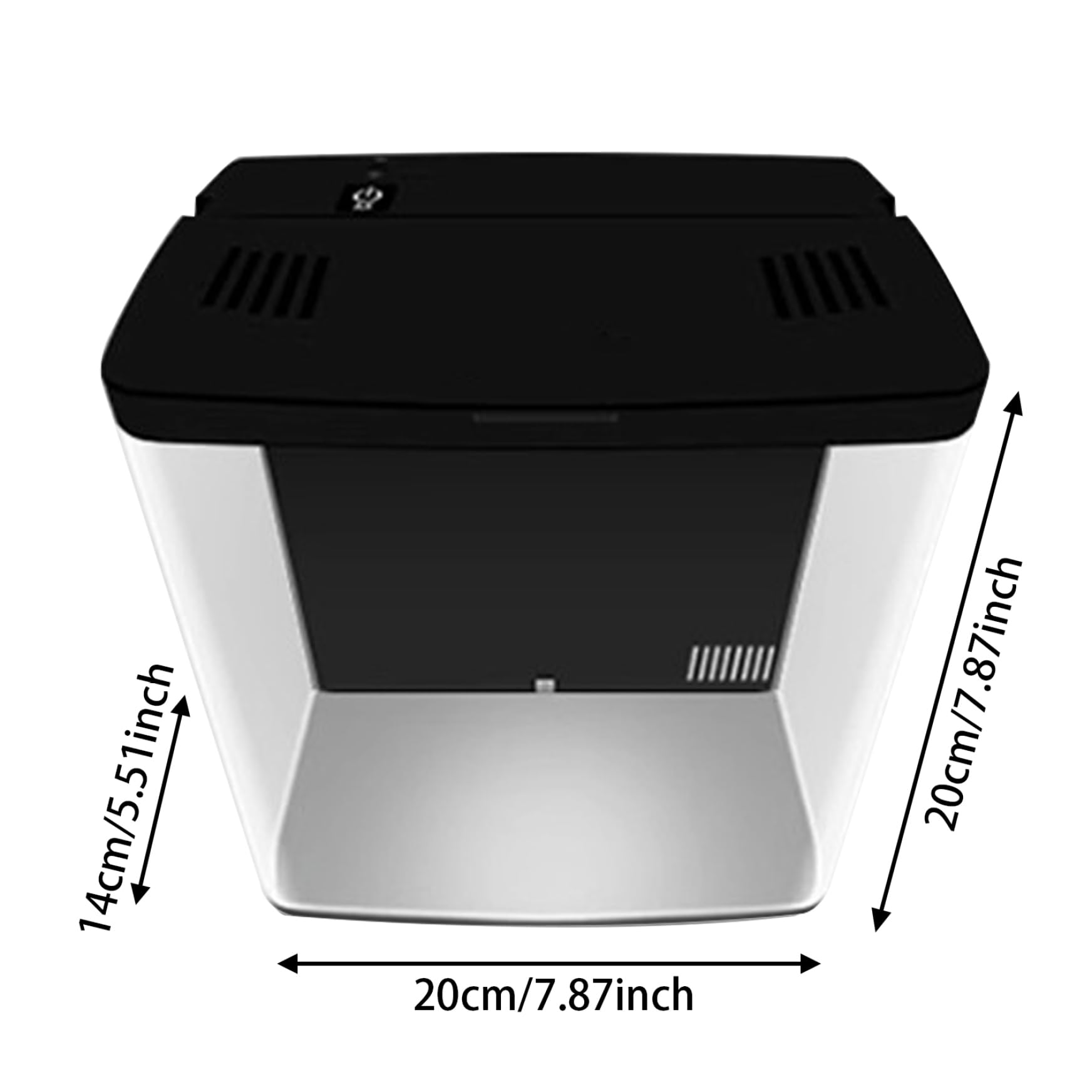 Piccolo Bosco di Pesce 1, 3 galloni, Acquario Trasparente con Filtro a 3 Strati e Luce a LED, Serbatoio del Desktop Auto -Pulizia per Betta, gamberi, Pesce Rosso, Nero