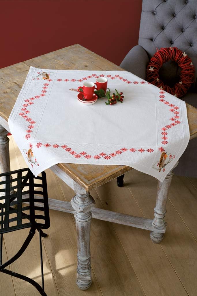 Vervaco Proud Robin Table Topper Counted Cross-Stitch Kit