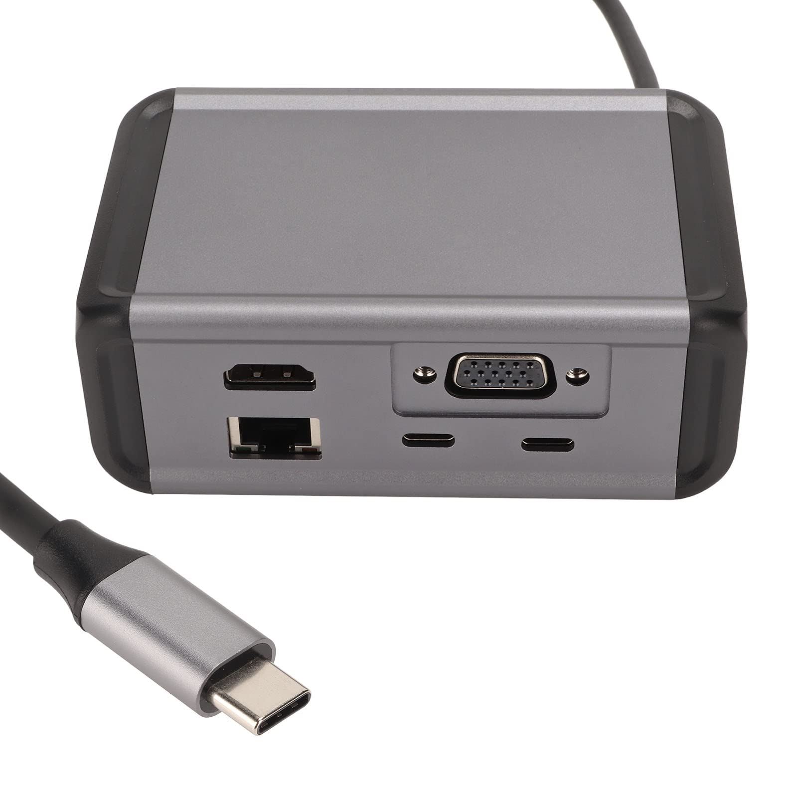 Docking Station Hub USB Multiporta con 12 Interfacce per Trasmissione Dati Ad Alta velocità e Uscita, Compatibile con Tutti i Computer di Tipo C (Grigio)