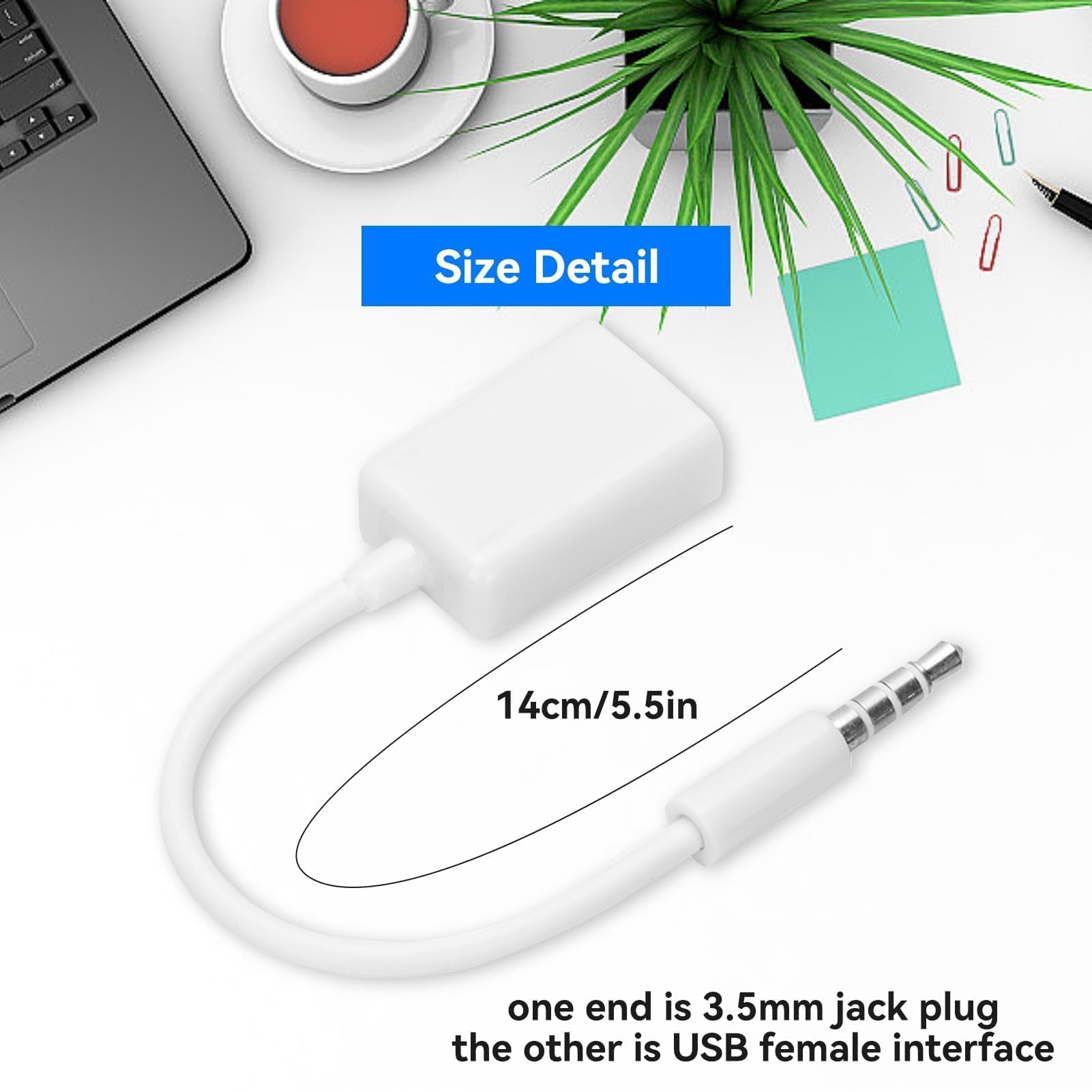 Spine Audio Maschio Da 3,5 Mm Jack A USB Femmina, Cavo Adattatore Convertitore, Convertitore Adattatore Per Telefono Cellulare, Cavo Altoparlante Collega L'unità Flash USB Per Intrattenimento Giochi