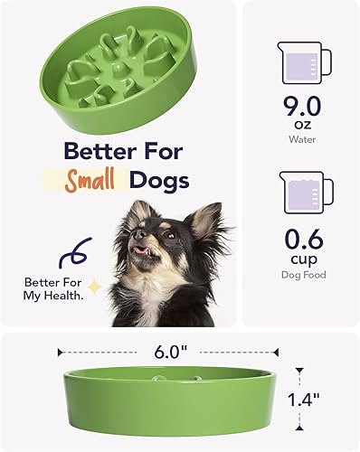 Vista 109 de LE TAUCI Cuencos de cerámica para perros de alimentación lenta, 3 tazas de alimentación lenta, tazón para perros de raza mediana y grande, cuenco