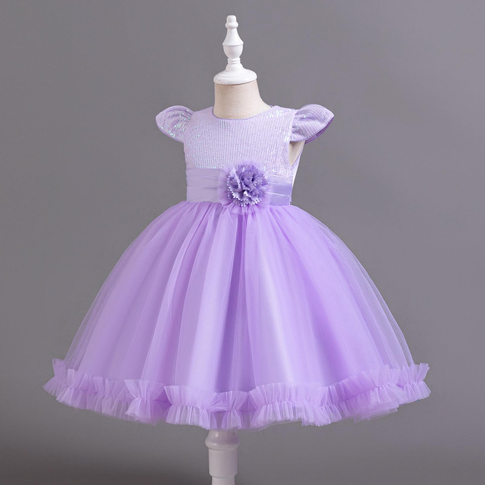 Générique Jupe en Tulle Fille Robe Lumineuse Enfants Tutu Ballet Rose Noir Rouge Costume Enfant Carnaval Vintage Années 50 Déguisement De Fête pour Les Filles 2-8 Ans