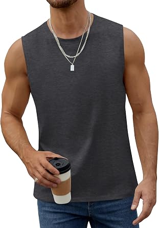Tank Top Men's Cotton Sleeveless Shirts Muscle Shirts Gym Sports Undershirt T Shirts Men Fitness Tops Tank Tops Tee Top for Men