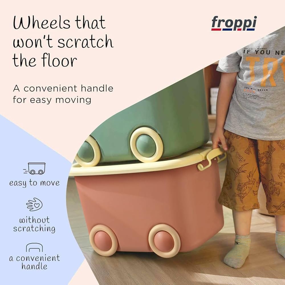 Amazon｜Froppi トイボックス 45L | おもちゃの収納 | 車輪付き