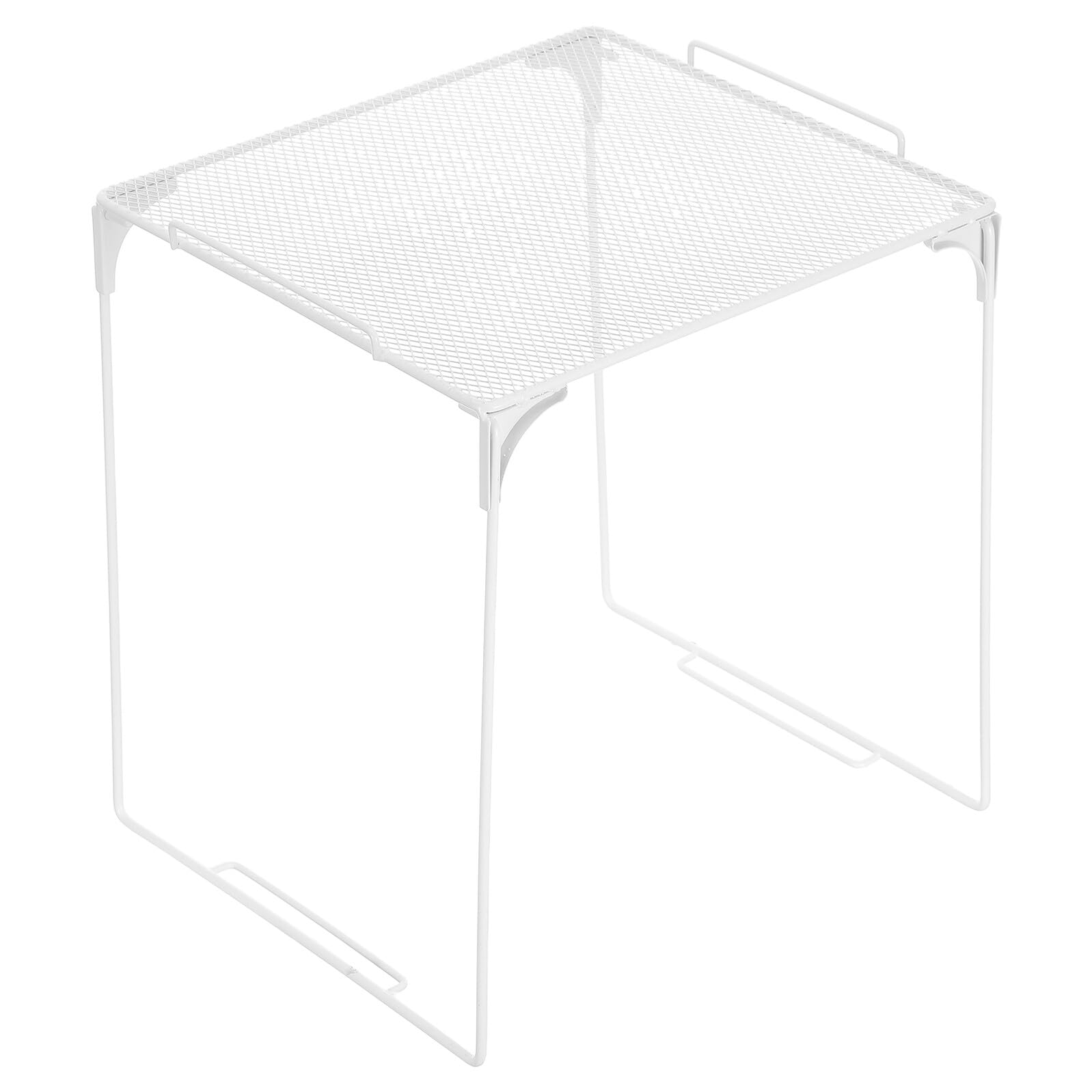 Étagère de rangement robuste structure métallique blanche durable pour classement et stockage
