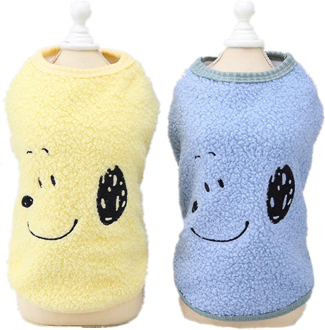 Icouchi 犬服 ｔシャツ 秋冬 可愛い ドッグウェア パーカー ふわふわ フリース 小型犬 中型犬 かわいい 犬の服 猫服 防寒 ファッション 脱毛保護 コスチューム クリスマス お正月 お散歩お出かけ服 S イエロー New限定品