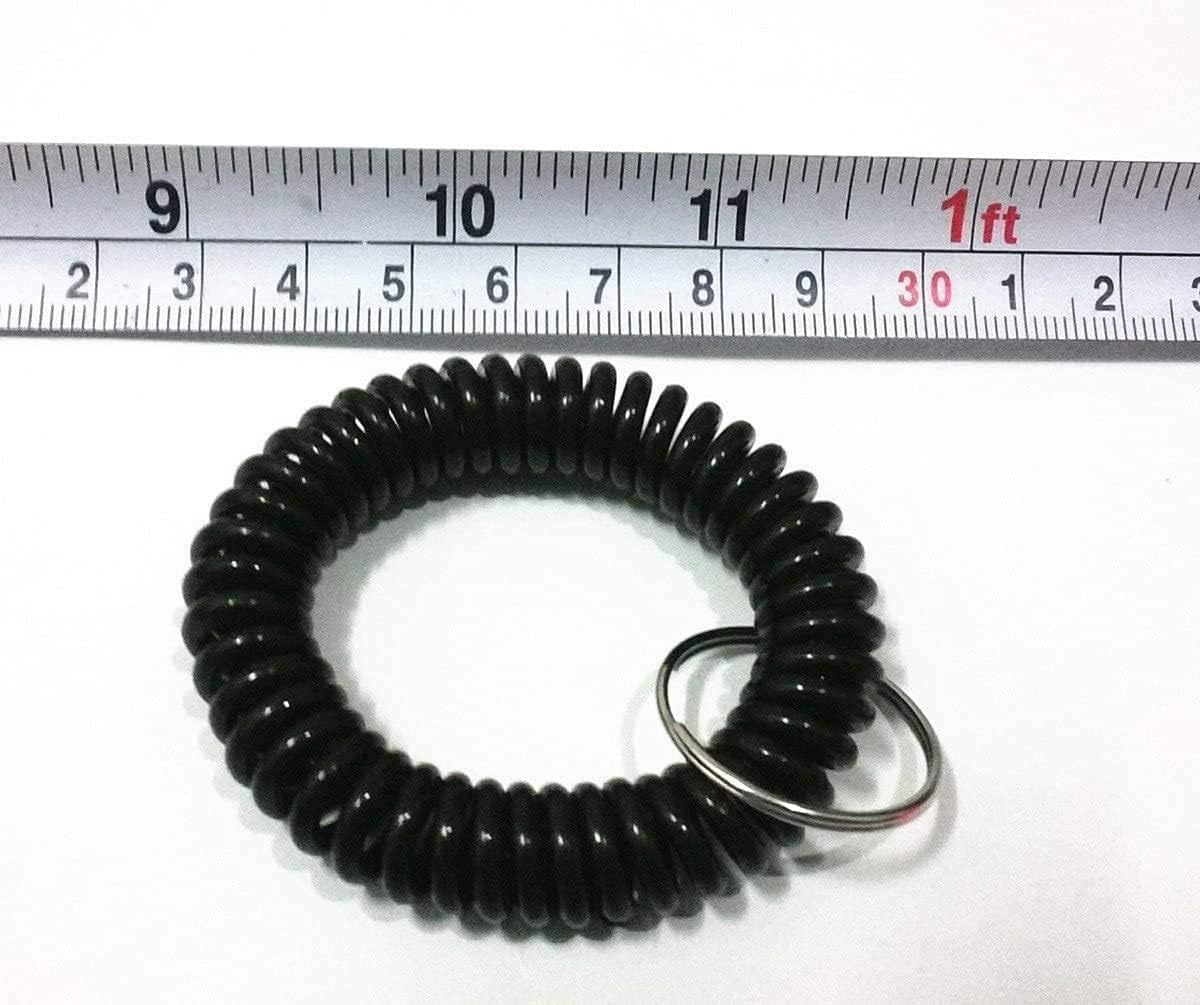 Shells 120PCS Colorful Soft Highly Spring Spiral Coil Wrist Band Key Ring Chain