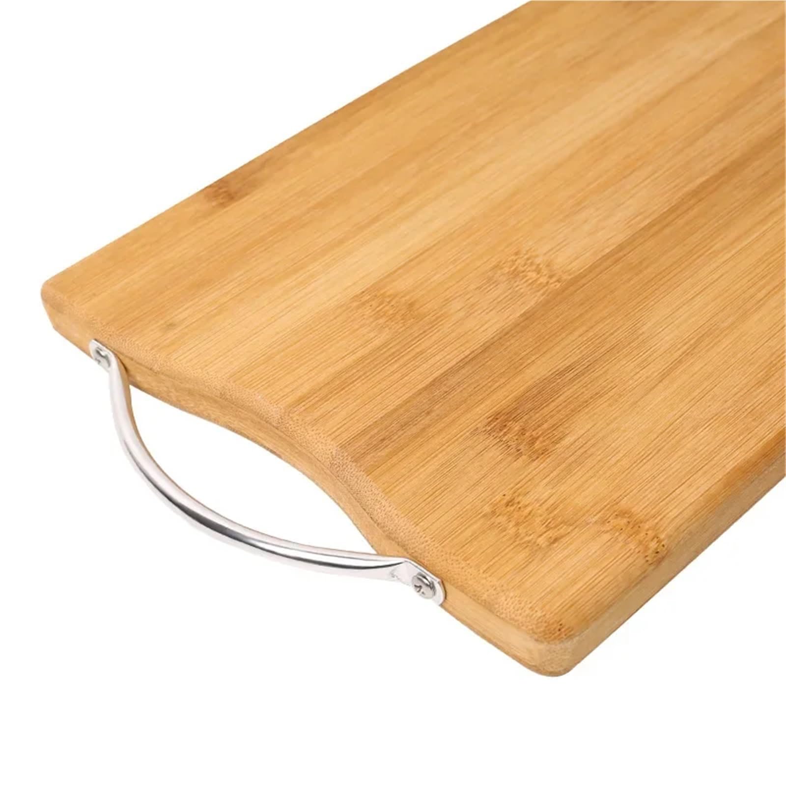 Tabla de cortar de plástico Tablas de cortar bambú for cocina. Tabla natural con asas for picar carne, verduras y frutas(26x36CM1.8 Thickness)