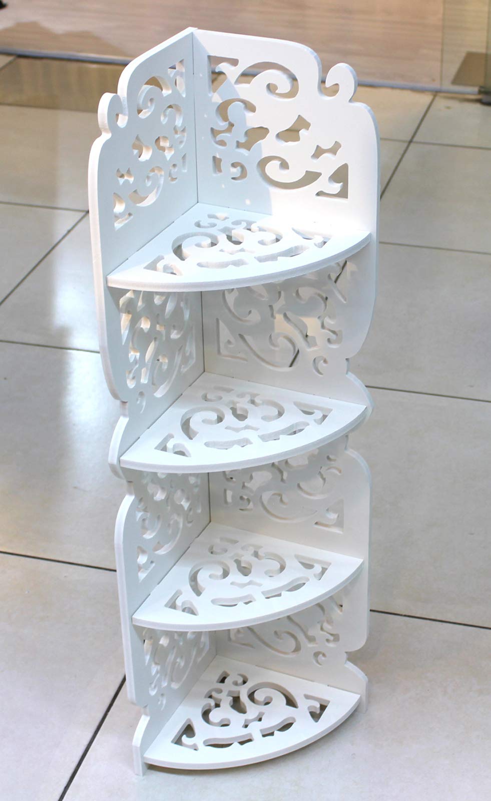 LINGWEI Bathroom Corner Stand Bathroom decoration Shelf Classic decor Corner stand/Wooden storage/Household lockers/white