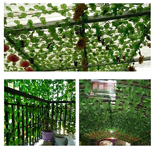 40 Ft Artificial Ivy Silk Vines Fake Hanging Plants High Simulation Boston Garlands Greenery Chain For Home Wedding Wall Party Decoration, Pack Of 5 #TOP6