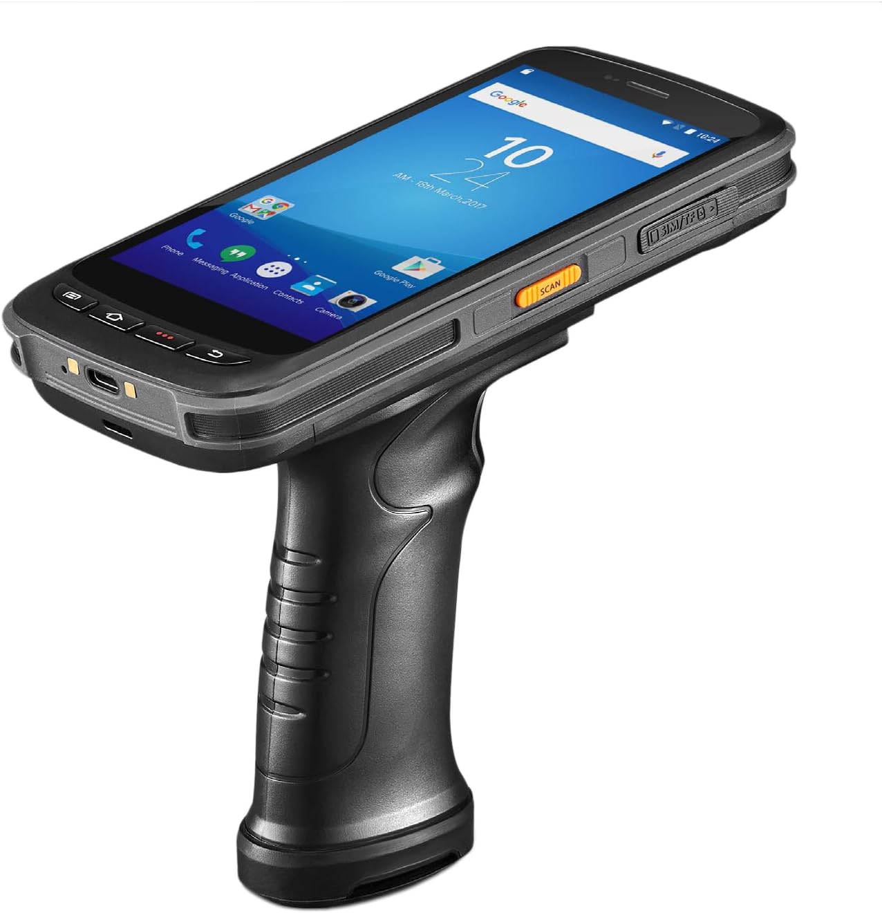 4G+64G Android 11 Handheld Data Terminal Mobile Computer with 1D & 2D PDF417 QR PDF17 Zebra Barcode Scanner GPS 4G Wi-Fi GMS, IP65 8000mAh Ergonomic Pistol Grip for Warehouse Inventory
