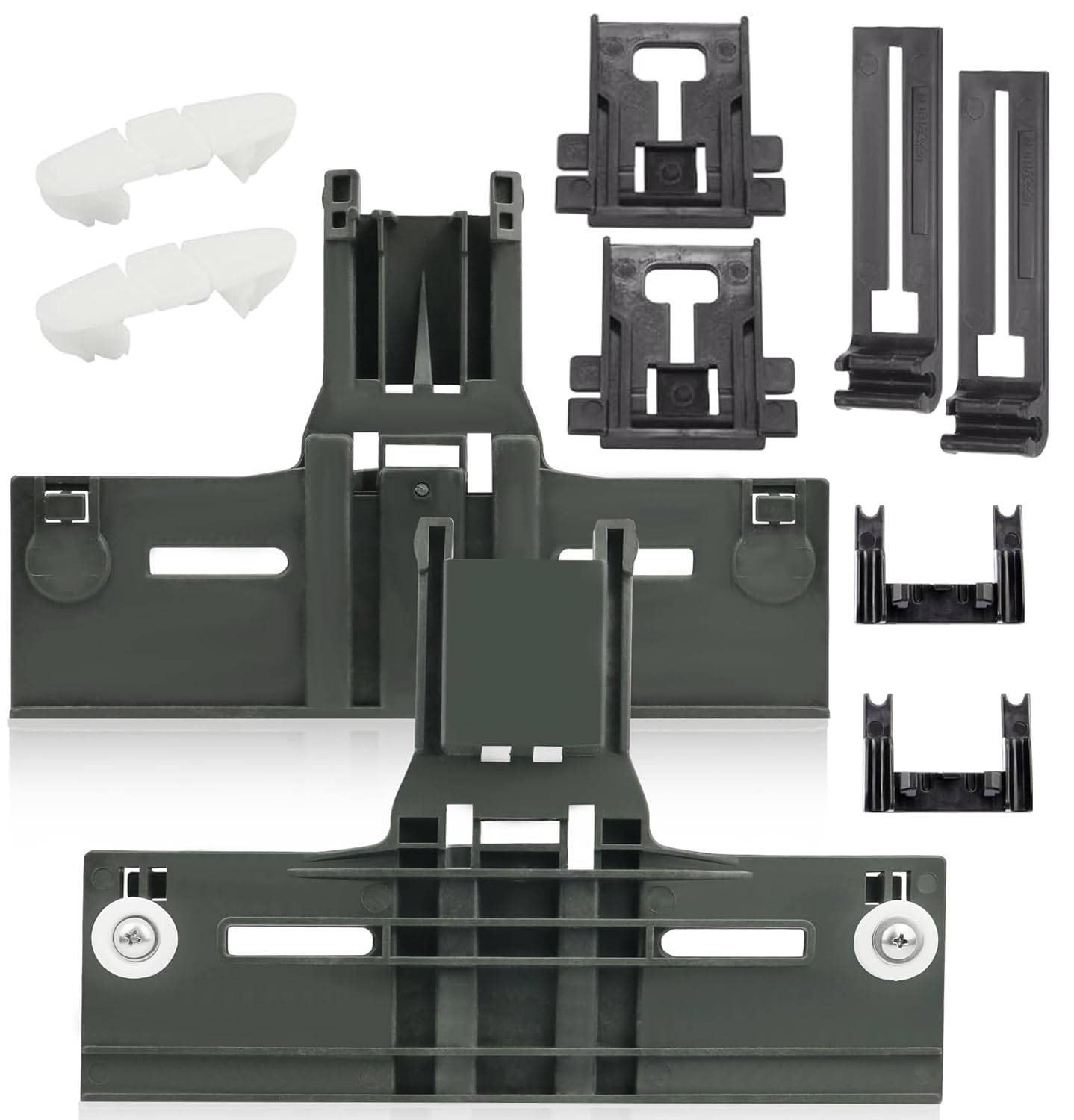 Photo 1 of Upgraded W10350375 Dishwasher Top Rack Replacement Parts for Kenmore 665 Whirlpool Dishwasher, W10195840 Dishwasher Positioner & W10195839 Rack Adjuster & W10508950 Stop Track Replacement
