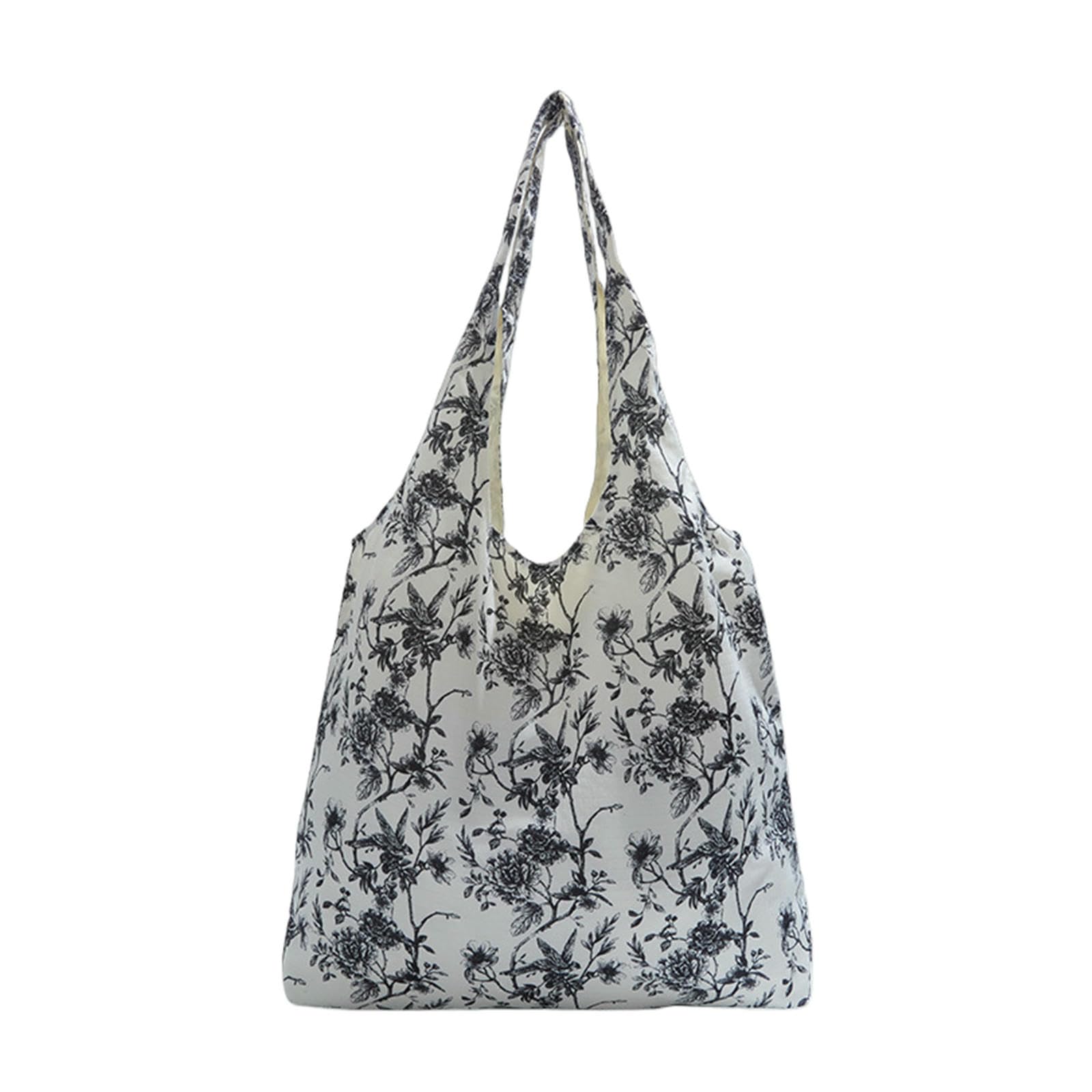 Sac de niche banlieue en toile noire au style littéraire doux