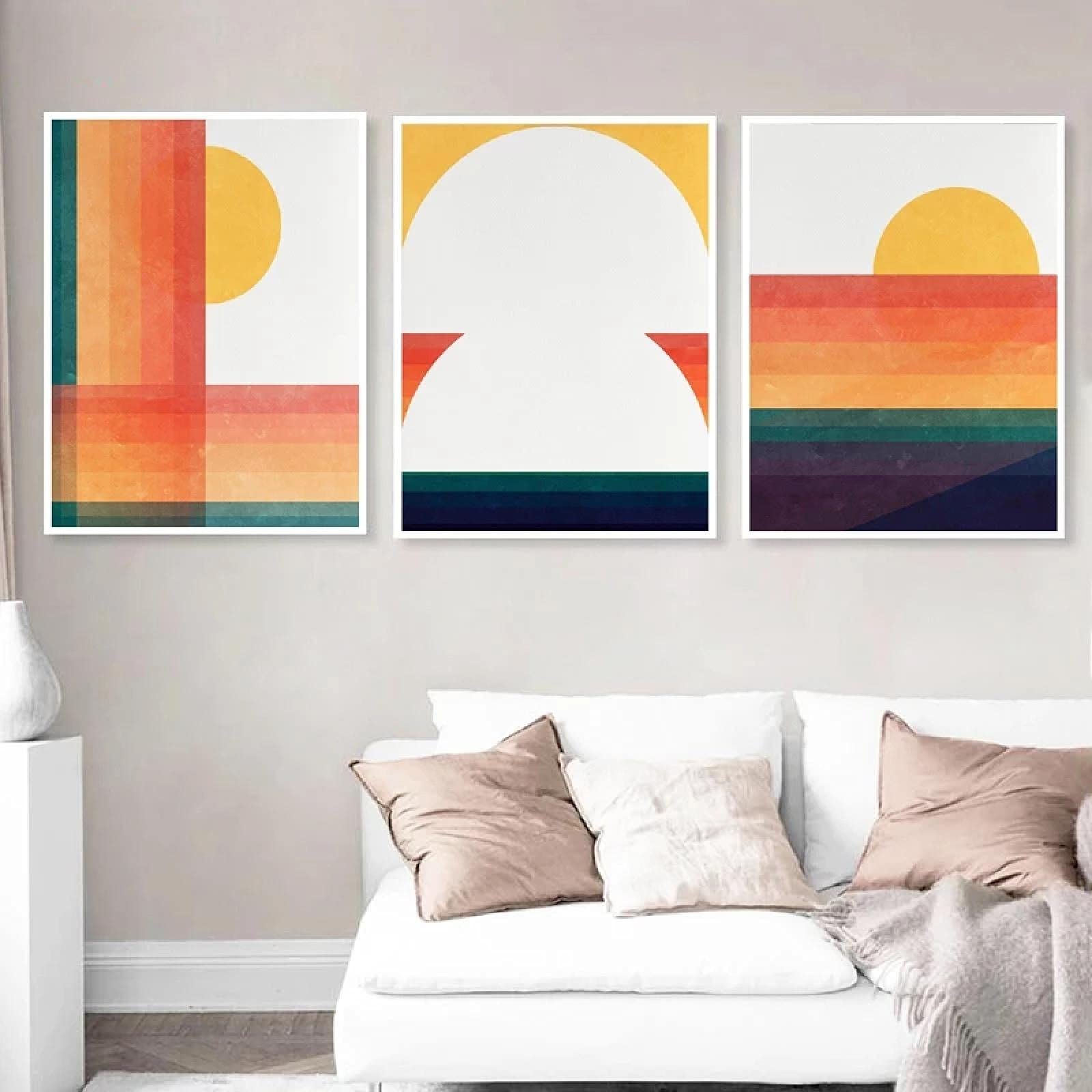 Lienzo abstracto de arte moderno con diseño bohemio elegante de 50 x 70 cm 8