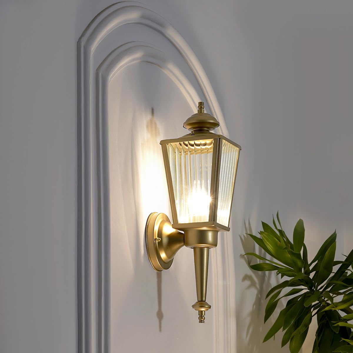 KAPOOR LAMP SHADES Aine: Copper Wall Light with LED Bulb -10