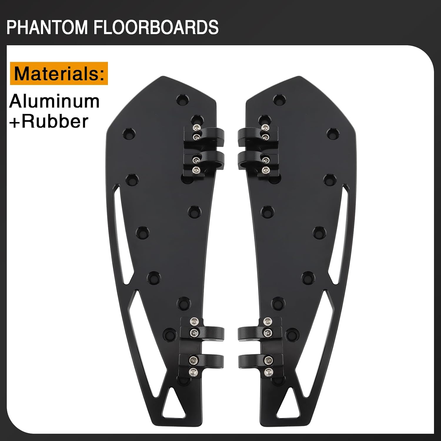 Motorcycle Floorboards Phantom Brake Pedal Pad for Harley Touring 86-2023 Road King Street Glide Road Glide 86-2017 Softail FL Fat Boy 2012-2016 Dyna FLD