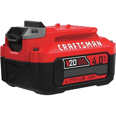 CRAFTSMAN V20 Lithium Ion Battery, 4.0-Amp Hour (CMCB204)