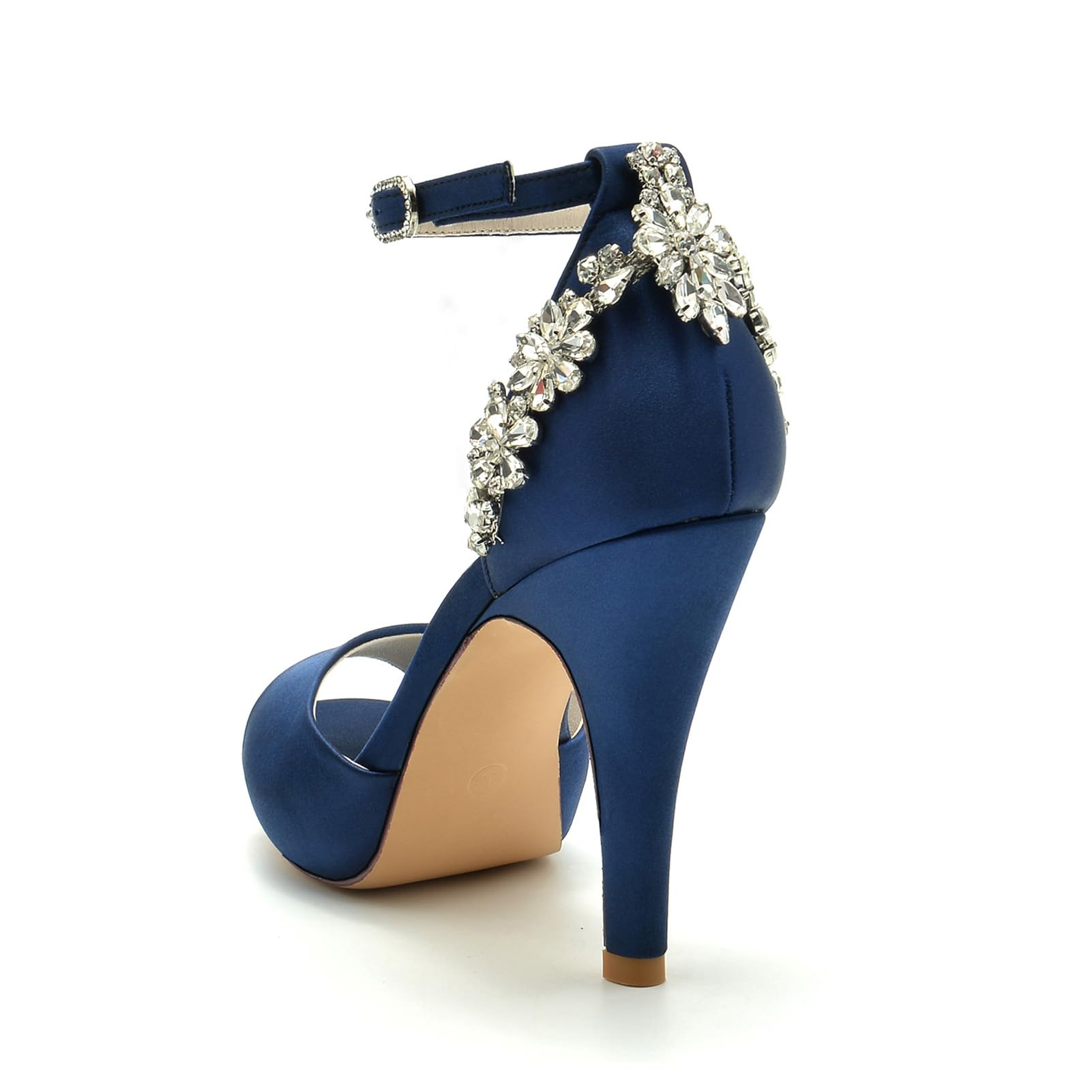 Pumps Schuhe für Hochzeit Braut High Heels Sandaletten Sommer Elegant Knöchelriemen Brautschuhe