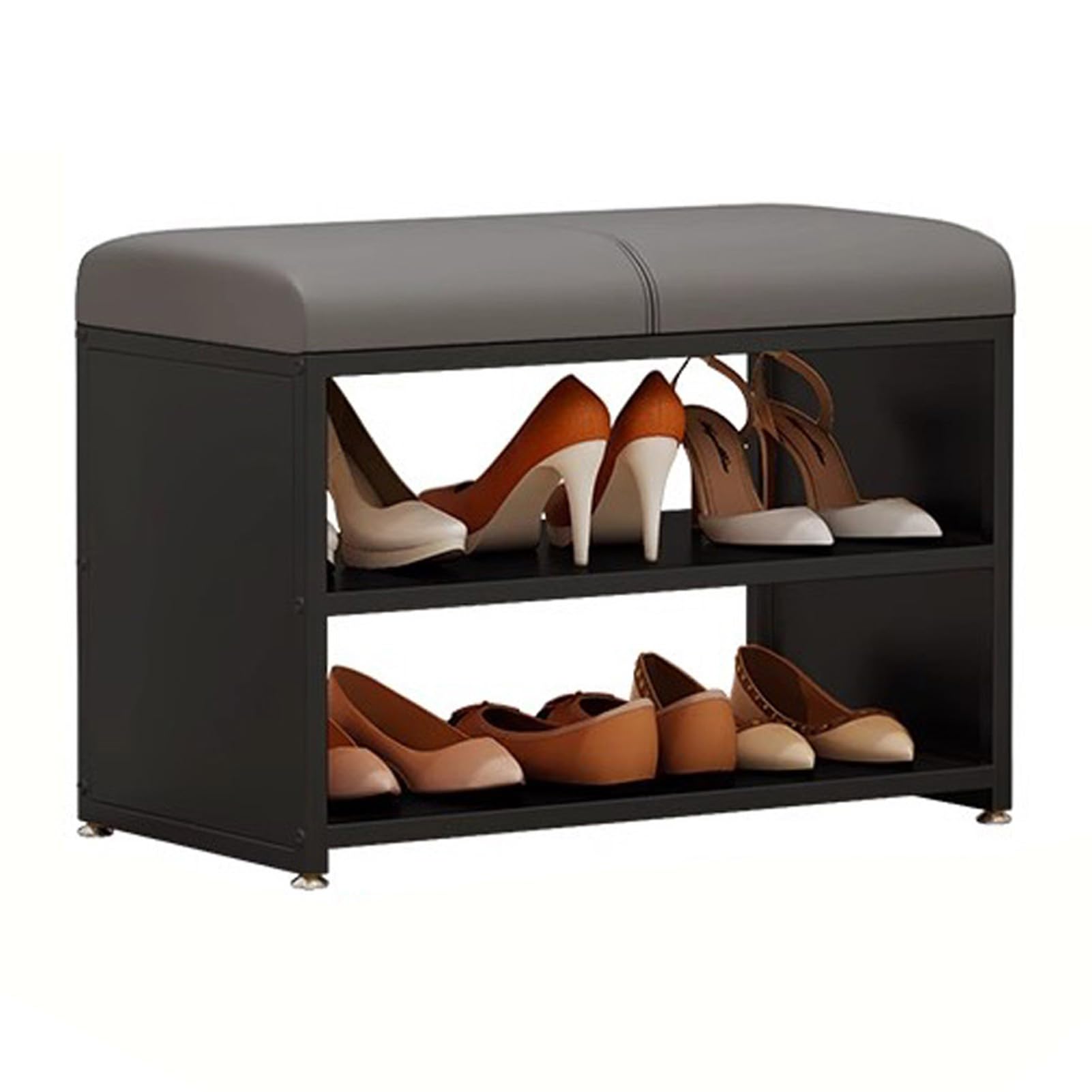Support de chaussures avec banc d'assise pour ranger facilement et libérer l'espace du couloir