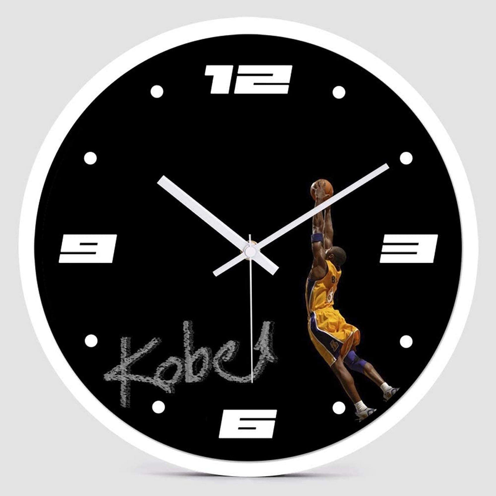 Amazon.co.jp: 壁掛け時計壁、12インチサイレントクォーツ装飾、Nba