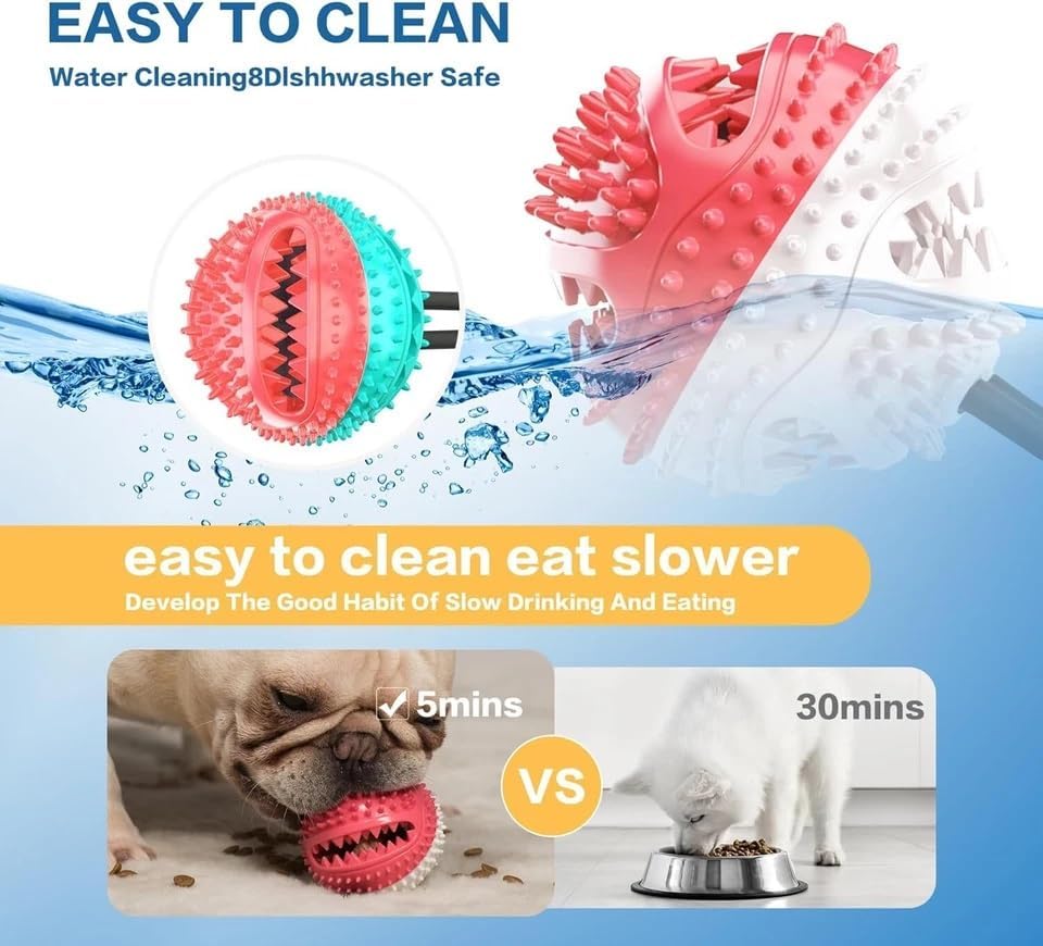Dog Chew Toy for Aggressive Chewers, Suction Cup Interactive Tug Toy for Dogs, Durable TPR Teeth Cleaning Toy, Puppy Dental Care Toy for Training, Anxiety Relief & Boredom