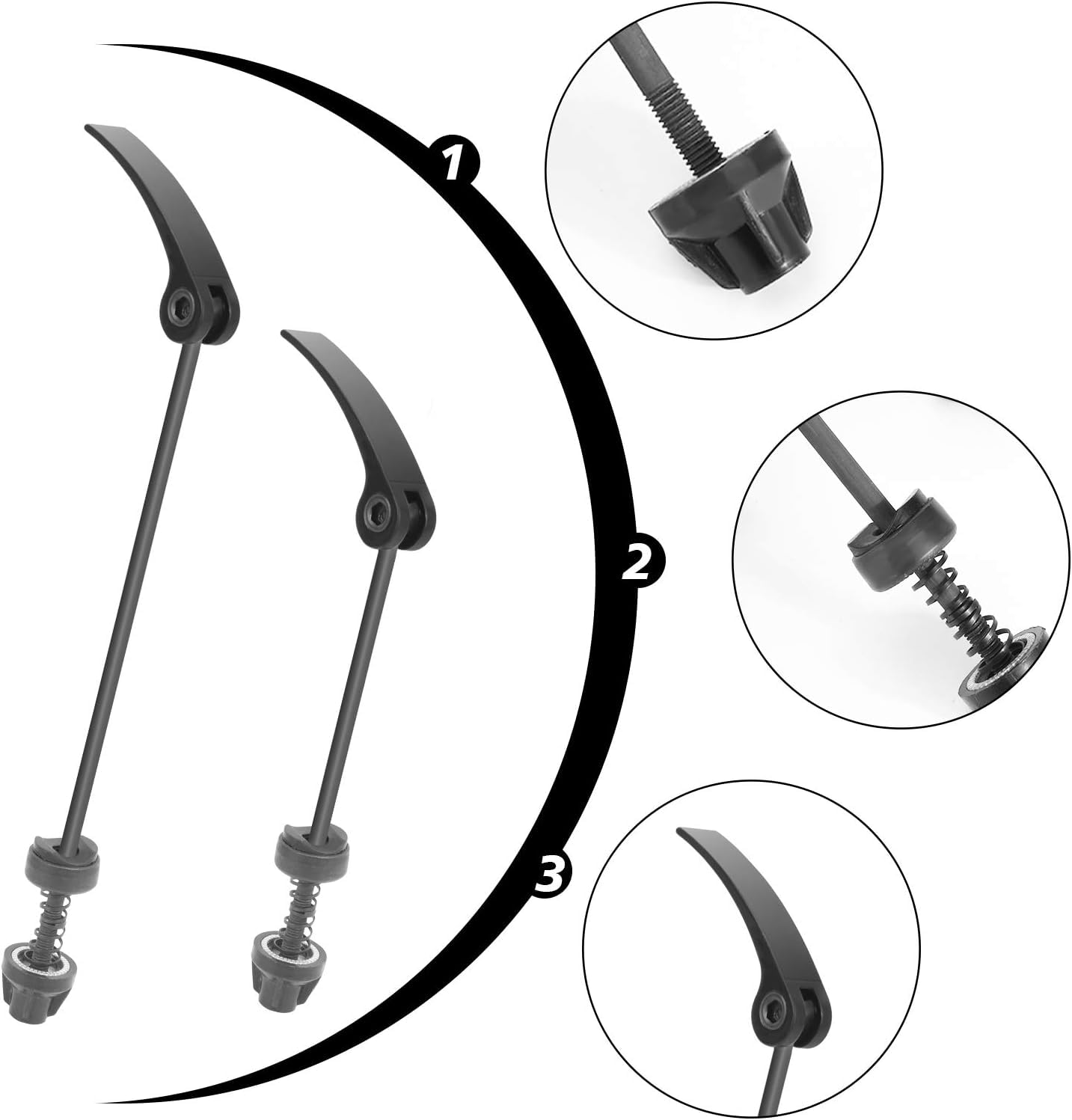Amazon.com : Msiud Aluminum Bike Quick Release Set, 120mm Front