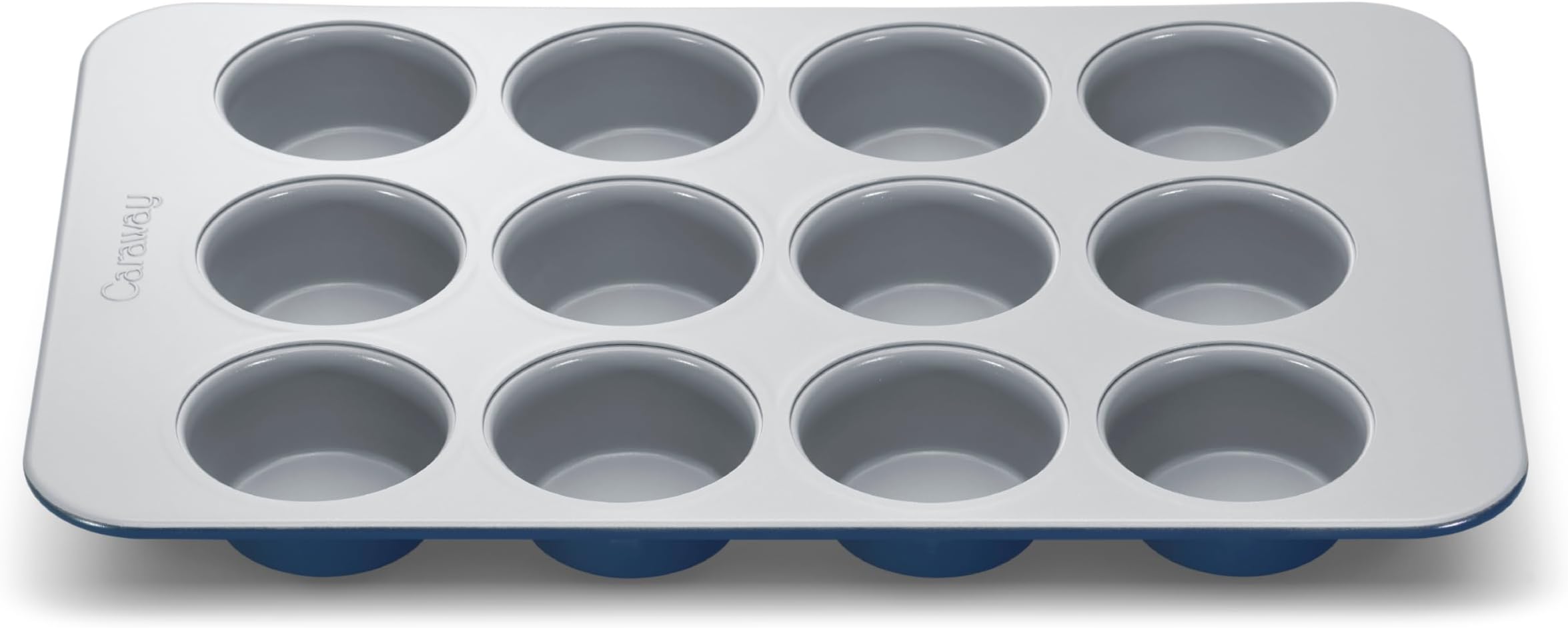 Non-Stick Ceramic 12-Cup Muffin Pan - Naturally Slick Ceramic Coating - Non-Toxic, PTFE & PFOA Free - Perfect for Cupcakes, Muffins, and More - Navy
