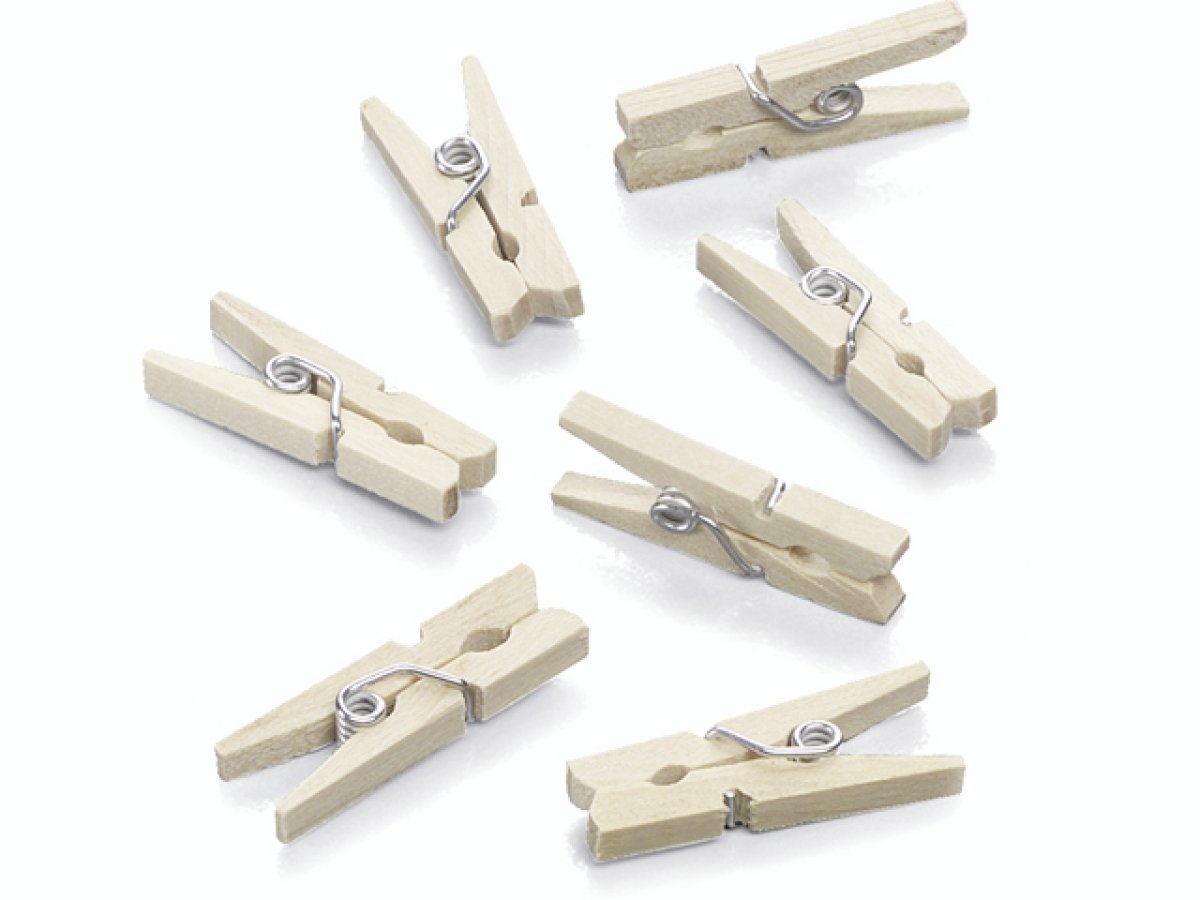Knorr Prandell Natural 25 X 7 Mm Fsc Miniature Clothes Peg, Pack Of 4,