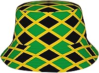 Vista 1 de Sombrero de pescador con bandera de Jamaica para hombre y mujer, sombrero de sol de verano, gorra de pescador abstracta para viajes al aire libre