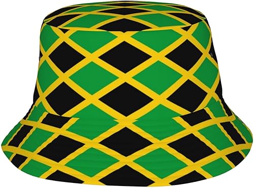 Sombrero de pescador con bandera de Jamaica para hombre y mujer, sombrero de sol de verano, gorra de pescador abstracta para viajes al aire libre