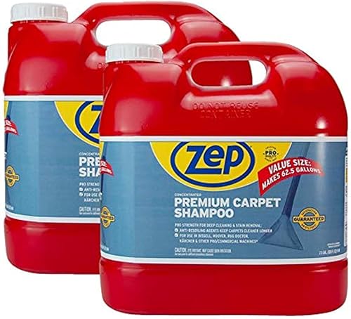 Zep ZUPXC320 - Champú para alfombras de primera calidad, 2.5 galones (caja de 2), limpieza profunda y eliminación de manchas, para máquinas de disponible en Yaxa Venezuela