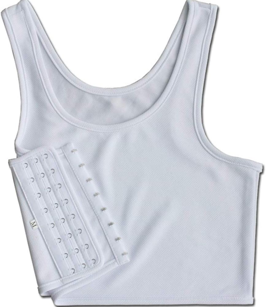 Women Hook Vest Top Sportswear Corset Straps Sports Tank Bra Chest Slim Fit Binders for Lesbian Tomboy