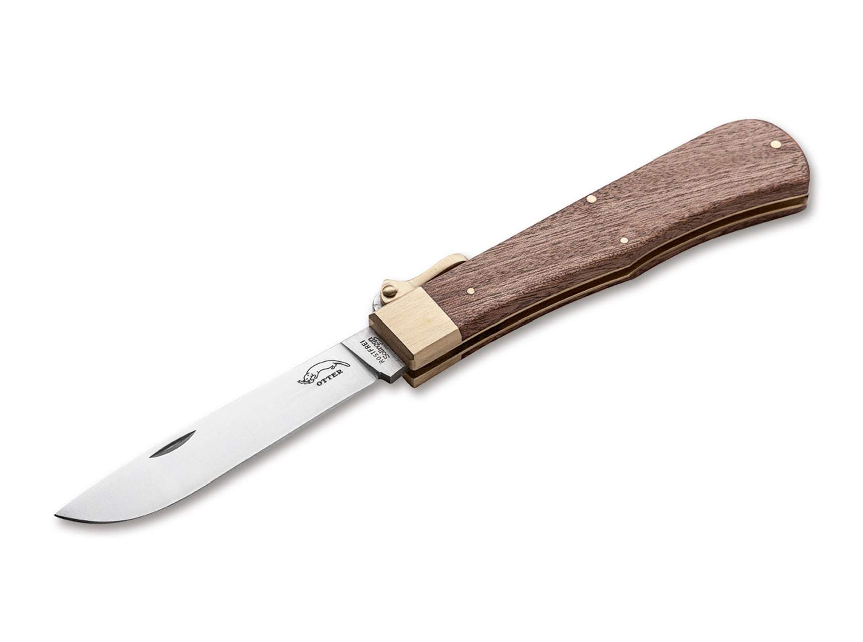 Otter Unisex – Erwachsene Klappbügel-Messer Taschenmesser, Braun, 22,5 cm