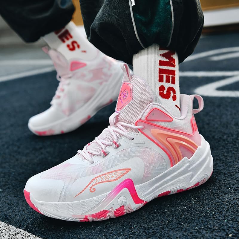 Basketball Shoes for Women Fashion High Top Athletic Sneakers Lightweight Volleyball Shoes Walking Running Outdoor Sport Shoes - Image 3