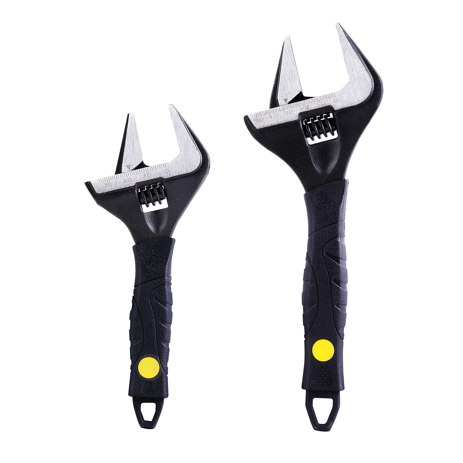 Juego de Llaves Ajustables Sharp-Tec, Llave Inglesa Ajustable de Boca Ancha, Herramientas de fontanería de Alta Resistencia para fontaneros, 6 pulgadas/165 mm y 10 pulgadas/265 mm