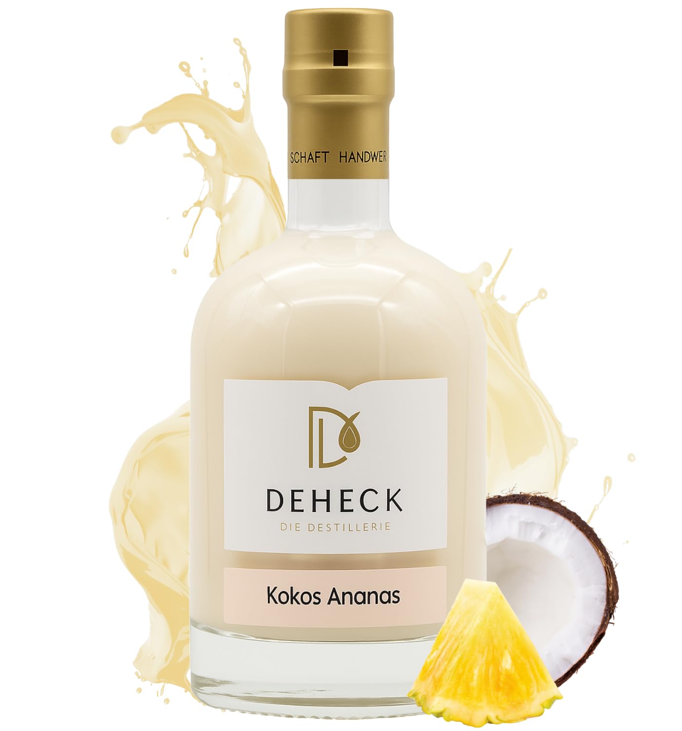 Deheck Sahnelikör Fruchtig I Frucht Sahne Likör 15% Vol. I Leckerer Cremig Sahniger Geschmack I (500ml, Pina Colada)