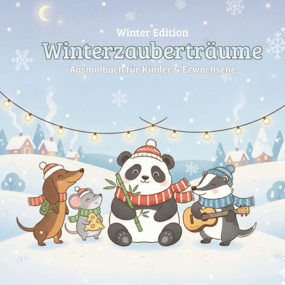 Winterzauberträume: Ein gemütliches Winter-Ausmalbuch voller süßer Szenen und magischer Momente
