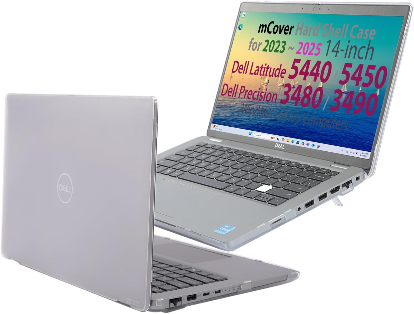 mCover Case for 2023-2024 14" Dell Latitude 5440 5450 Series/Precision 3480 3490 Series Windows Notebook Computer (Not Fit Other Dell Models) - Clear