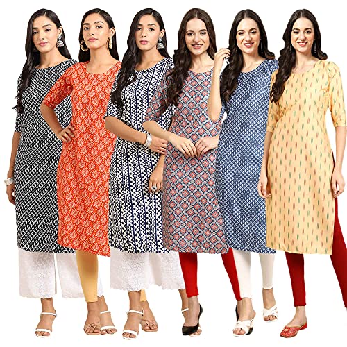 Image of Pinkmint Women's Crepe Digital Printed Straight Kurta