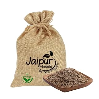 JAIPUR Masale Organic Whole Cumin Seeds (Jeera) 100 Gm Premium Indian Spice In Eco-Friendly Jute Bag|Fresh & Natural Jeera For Authentic Indian Cooking