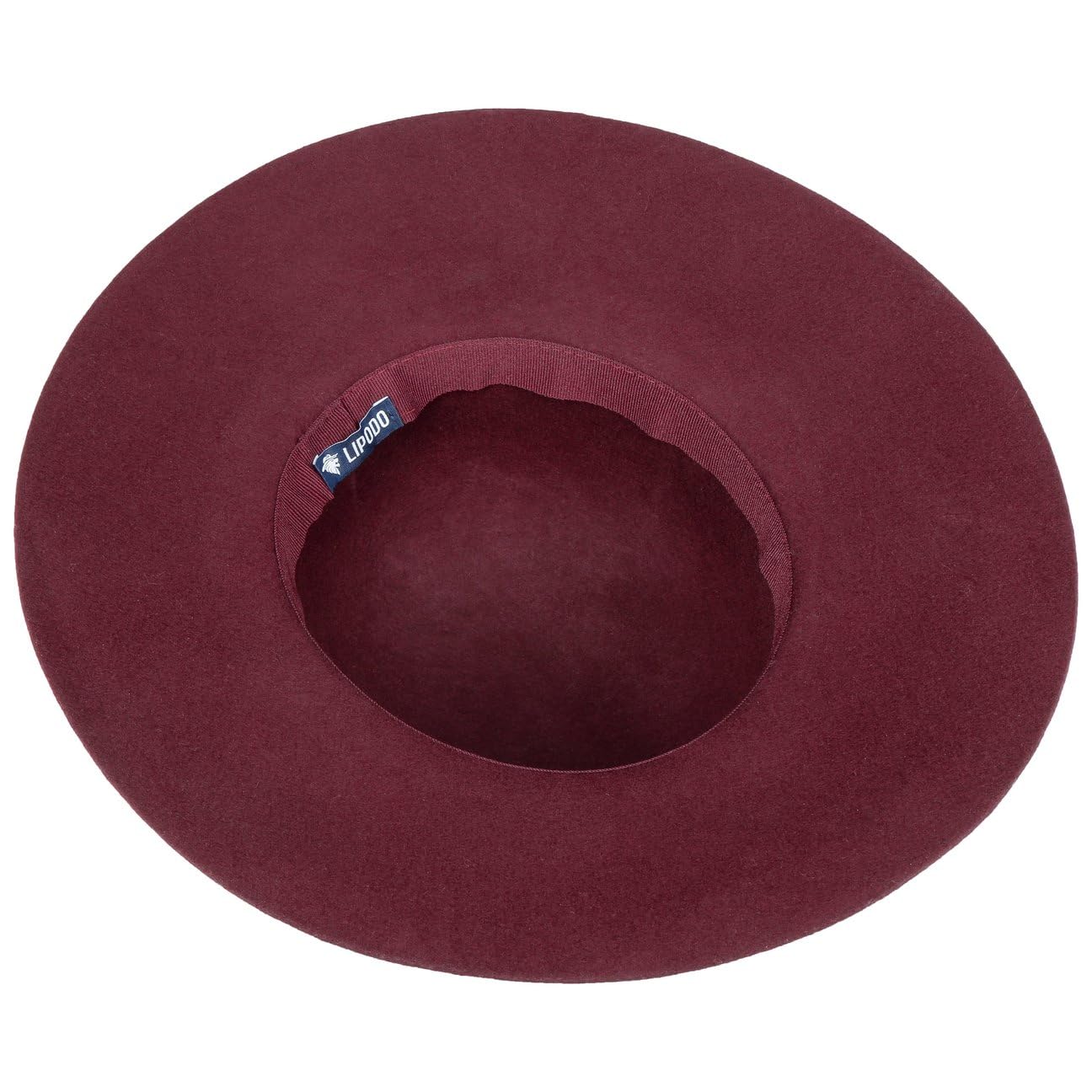 Lipodo Uni Schlapphut Damen Made in Italy 100% Wolle Knautschbar Gefilzt Breite Krempe Herbst Winter