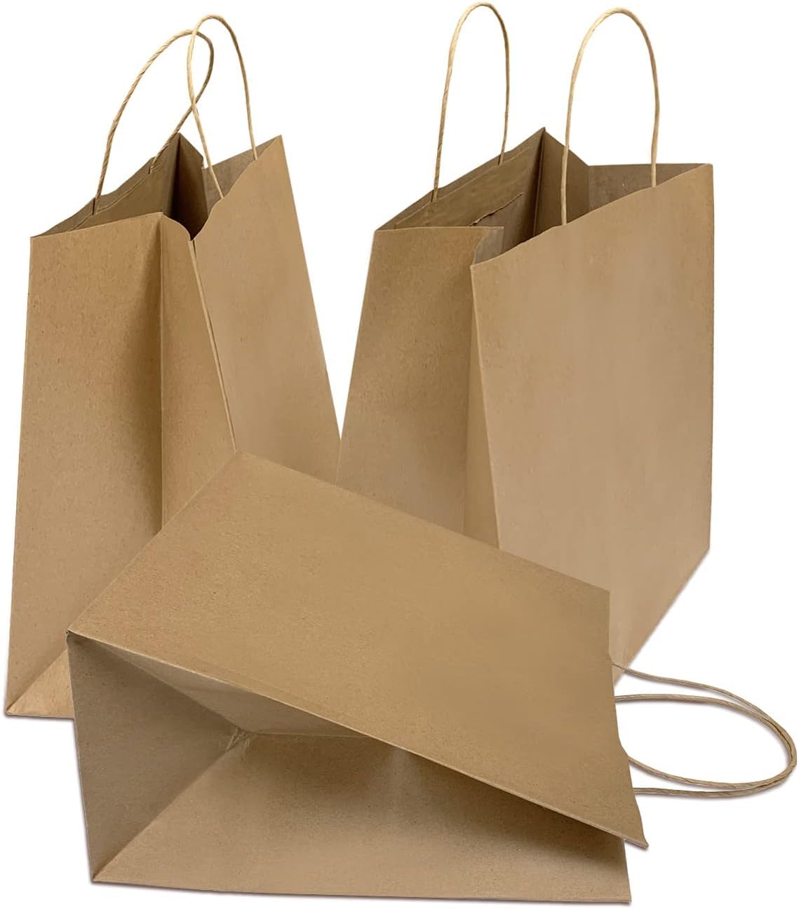 SWASTHA HYGIENE Large Ultra Wide Brown Kraft Paper Bags with Twisted Handle, for Restaurant Takeouts, Parties, Shoppingndise, and Gift Carry Bags ((20 pcs - 1kg capacity) -12"L x 8"W(Gusset) x 9"H) (B0CLDXNDQF) Amazon Price History, Amazon Price Tracker