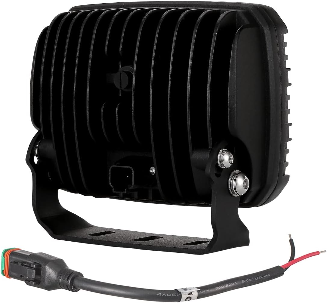 Raycharm Offroad LED Work Light for Truck & Tractor, 6000K Cool-White Wide Flood Beam, Rugged Die-Cast Aluminum Housing, Corrosion Resistant Waterproof, 9V-32V DC 120W 12000 Lumens, 1-PCS