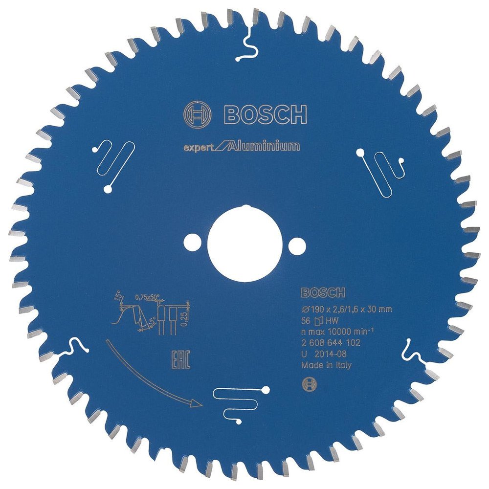 Lame de scie aluminium 230x30 Bosch Expert disque de coupe bleu 64 dents pour métaux non ferreux