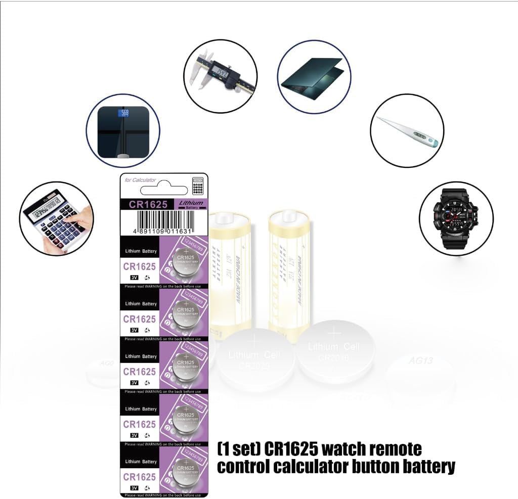 CR1625 Battery 10/5PCS Set Stable Power 3V for Calculators Remotes Devices