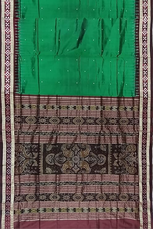 Image of Handmade Pure Bomkai Silk Saree Khandua Natural Silk Ikkat Saree For Women /Ethnic Wear /Traditonal Saree /Handloom Saree With Regular Fit Blouse Piece