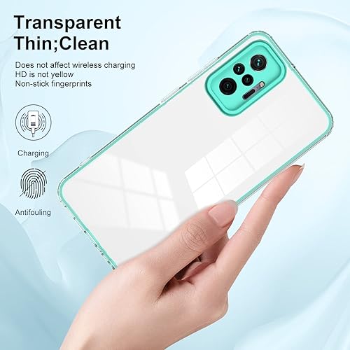 Vista 4 de ZORSOME Funda protectora trasera para Xiaomi Redmi Note 10 Pro 4G, funda protectora completa delgada transparente para Xiaomi Redmi Note 10 Pro 4G